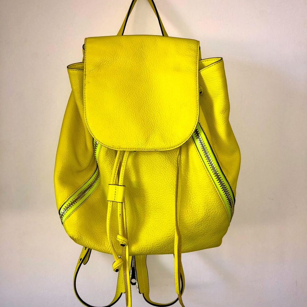 Rebecca Minkoff yellow backpack that’s great for a day out!
